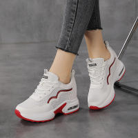 Zapatillas De Deporte Para Mujer Con Plataforma Y Tacón Air Cushion Transpirables Y De Altura Interior Blancas Para Caminar - details 4