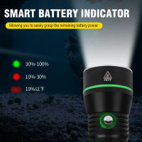 BORUiT Linterna De Buceo LED 2000LM P50 IPX8 Impermeable 100M Luz Súper Brillante Para Pesca Submarina Y Diversión Submarina - details 6