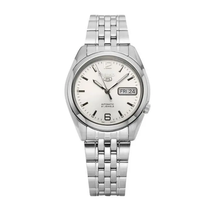 Reloj automático hombre Seiko 5 SNK385K1 dial plata correa acero SNK385 - 1