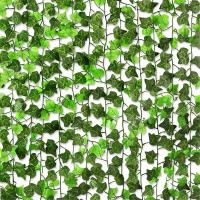 Guirnalda De Hojas De Iva Artificial De 2.1M En Seda Para Decoración De Hogar Jardín Boda Fiesta DIY Hojas Falsas De Vínculo - details 3