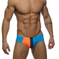 Nuevos Briefs De Natación Para Hombres Sexy Buzo De Playa Corto De Baño Con Pouch Bajo Y Estampado Geométrico Poliéster Spandex - details 4