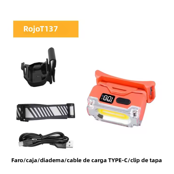 Linterna Frontal LED COB Recargable Portátil Con Clip De Gorra Multifuncional Mini Para Camping Emergencias Y Trabajo Al Aire Libre - 1