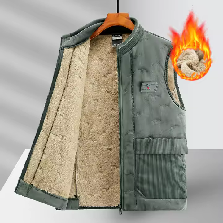 Chaleco Sin Mangas Para Hombres 5XL Impermeable Y Cálido Con Capucha Estilo Coreano Casual Para Otoño E Invierno Talla Regular - 1