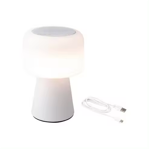 Genérico NO MARCA Lámpara LED con Altavoz para Exterior E Interior Color Blanco 22,5cm Bluetooth Recargable - 1