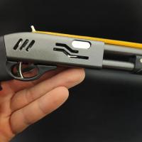 Csnoobs Pistola De Banda De Goma Mini 2024 Adorno De Modelo Con 8 Disparos Juguete Suave Regalo De Navidad Para Niños Y Niñas De 14 Años O Más - details 1