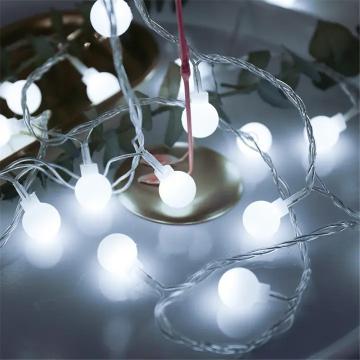 Luces De Navidad LED En Cadena Con Bola De Luz 10M Para Exterior Decoración De Bodas Jardín Guirnalda De Luces Fairy - 1