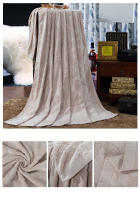 Manta De Verano Para Cama Suave Y Cálida De Algodón 100% Tamaño Single/Doble Sólido Jacquard Manta De Camas Toalla De Algodón - details 0