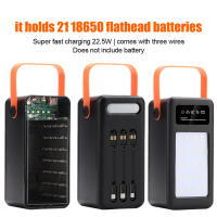 Caja De Batería DIY18650 PD QC4.0 3.0 22.5W Caja De Almacenamiento De Batería 21*18650 Carga Dual USB Tipo C Rápida Caja De Power Bank - details 0
