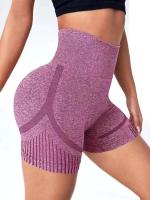 Shorts De Yoga Para Mujer Cintura Alta Fitness Running Pantalones De Gimnasio Levantamiento De Glúteos Sportswear Yoga Push up Shorts De Entrenamiento - details 35