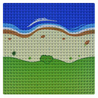 Baseplate De Playa Y Isla Compatible Con Bloques De Construcción Supfy Para Niños Regalo De Navidad Tamaño 32x32 Dots - details 3