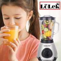Licuadora 2 en 1 Lolek de Frutas y Verduras con Picadora y Moledora de Granos de Cafe y Legumbres - Vaso de Vidrio - 3 Velocidades - Molinillo de Cafe - Potencia de 400W - details 2