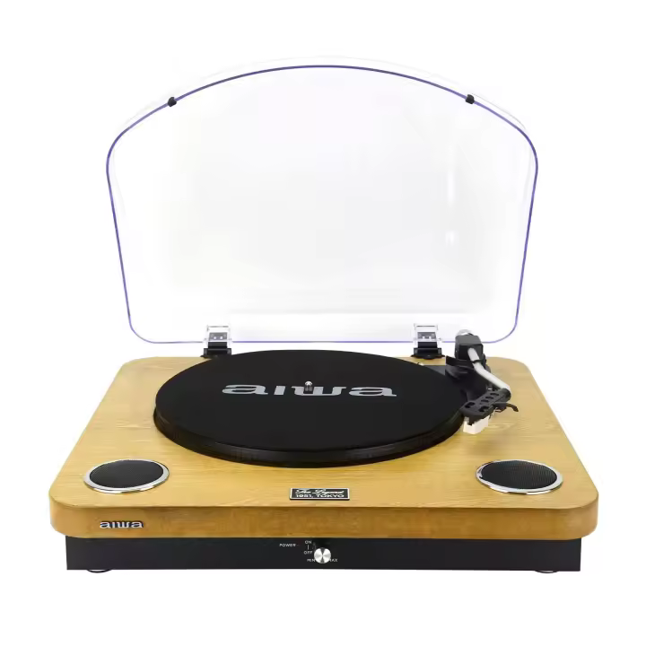 aiwa GBTUR-120WDMKI Tocadiscos All-In-One color madera /Bluetooth/3 velocidades/Radio FM/USB y SD - 1