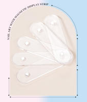 Soporte Transparente Para Uñas Falsas Con Imán Y Gel De Acrílico Práctico Para Manicura Combo De 10/20/30 Piezas - details 0