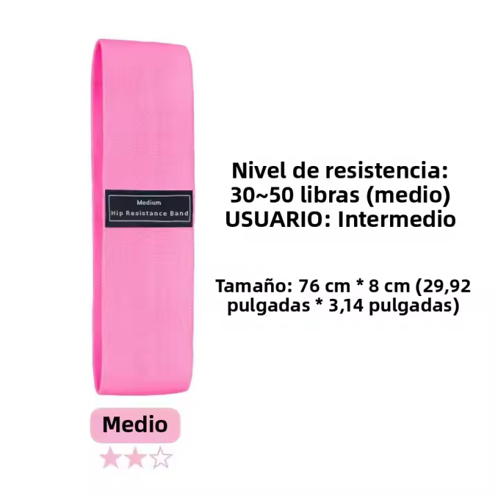 Banda De Resistencia Elástica Para Ejercicio De Glúteos Y Piernas Antideslizante De Terciopelo Uso En Yoga Y Fitness Equipamiento De Ejercicio Para Hombre Y Mujer - 1