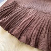 Vestido Corto Tejido Y2K Para Mujer Con Botones Cuello En V Diseño De Corbata Slim Para Oficina Estilo Chic Temporada Otoño - details 20