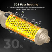 Cepillo Térmico De 1.5 Pulgadas Para Cabello Con 10 Temperaturas Cepillo Calentado Doble PTC De Cerámica Tourmalina Voluminizador Eléctrico Uso Seco Y Húmedo - details 3
