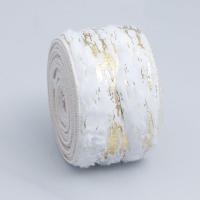 Cinta De Velocidad Blanca Para Decoración De Navidad 1M Ancho 5CM Cinta De Foil Caliente Para Arbol De Navidad Y Coronas - details 3