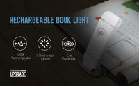 Lámpara De Lectura LED Recargable Por USB Con Clip Luz De Lectura Portátil Para Ojos Cuidado Nivel De Brillo Ajustable Marca Amber - details 0