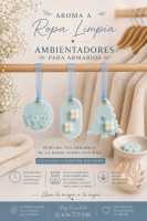 Pack de 5 Ambientadores para los  Armarios, Aroma a  Ropa Limpia, Cera Soja 100% Natural | Perfumadores Cajones Ropa | Wax Melt Quemador, El Pardal d'Or - details 1