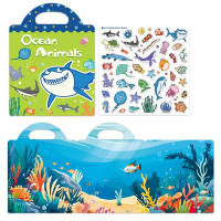 Juego De Papel Con Pegatinas De Goma Portátil Para Niños Juguete Educativo Montessori DIY Puzzle De Animales Cognición Temprana Regalo Para Niños - details 2