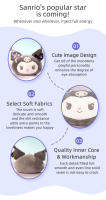 Muñeco De Peluche Sanrio Kuromi Y Melody Fiesta Estelar Suave Cojín De Terciopelo Regalo Para Novia Cumpleaños Niños - details 5