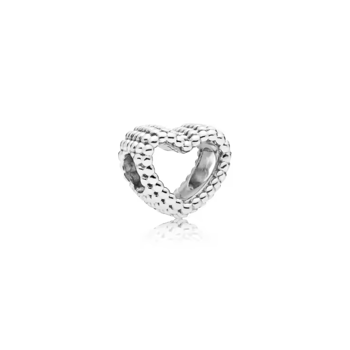 PANDORA Charm Corazón Moldeado Plata Ley - Elegante Diseño Regalo Mujer - 1