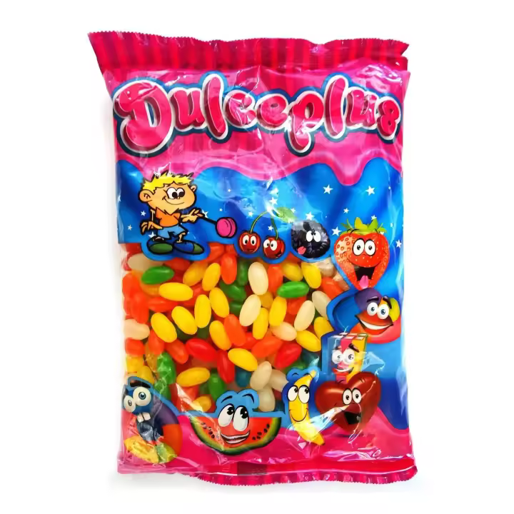 DULCEPLUS JUDÍAS GOMINOLA 1KG - GRAJEAS CARAMELOS DE GOMA SIN GLUTEN - 1