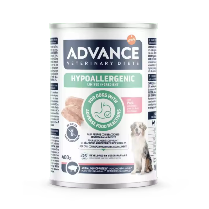 Advance Hypoallergenic Limited Ingredients - Cerdo - Alimento Húmedo Completo y Equilibrado Monoproteico - 3 Unidades - 1