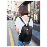 Mochila De Hombro Para Mujer Spot Goods En Color Sólido Y Gran Capacidad Antirrobo De Oxford Material Principal Poliéster Con Cierre De Cremallera - details 3