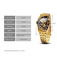 Reloj Automático De Lujo Para Hombres WINNER Con Esqueleto Triangular Y Correa De Acero Inoxidable Luminoso Resistente Al Agua Y Al Choque - details 8