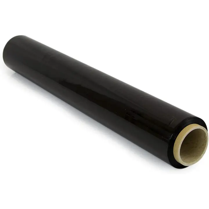 BOBINA ROLLO FILM NEGRO 23" , Low Cost Home, Ideal para flejar y embalar, 500mm de ancho, 1,2Kg de plástico por rollo hasta 170 metros, resistencia y alta elasticidad, Perfecta para embalaje - 1