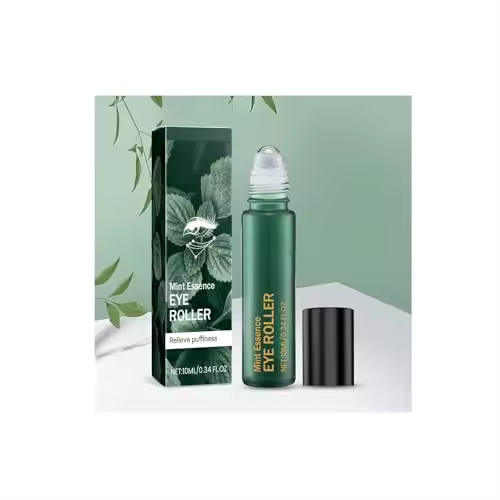 Crema para ojos para hinchazón y ojeras Crema para ojos con fórmula de menta natural Diseño en forma de rodillo La crema para ojos tiene un efecto refrescante y calmante sin irritación Ofertas del día Liquidación - 1
