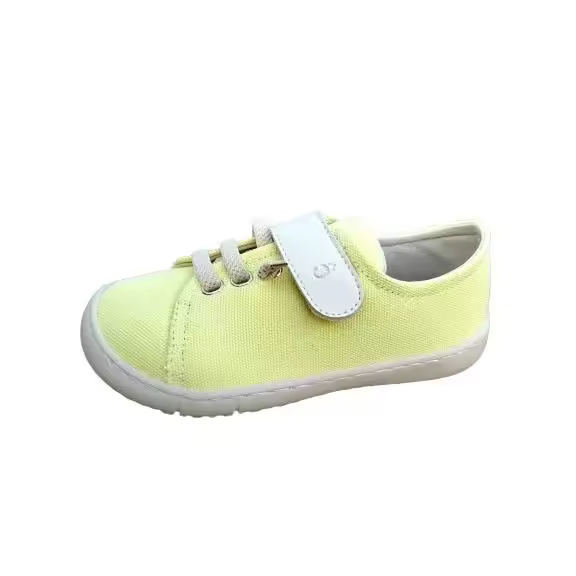 Zapato Respetuoso Barefoot Coqueflex 15223 Amarillo infantil.Drop cero, suela fina de 3.5mm con gran flexibilidad. Ancho por la puntera para mayor comodidad y para dejar libertad de movimiento a los dedos. - 1