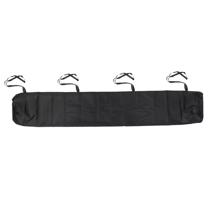 Persiana enrollable telescópica impermeable antiexcrementos toldo de patio negro, 2 m - 1