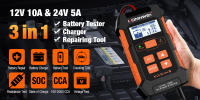 KONNWEI KW520 Herramienta De Reparación De Batería De Coche Automática 12V 10A 24V 5A Para Baterías De Agua Y Ácido Gel Lithium - details 0