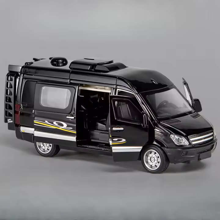 Modelo De Coche De Negocios RV En Escala 1/32 Con Sonido Luz Y Función Retroceso Juguete De Colección Duradero Para Niños Y Adultos - 1