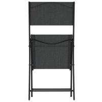 vidaXL Mesa y sillas de bistró 3 piezas acero negro - details 4