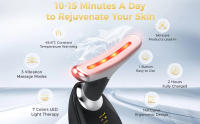 Instrumento De Rejuvenecimiento De La Piel 7 En 1 Levantamiento Y Acondicionamiento Anti Envejecimiento Para Arrugas Del Cuello Masajeador Facial Belleza USB CABLE Acrylic - details 0