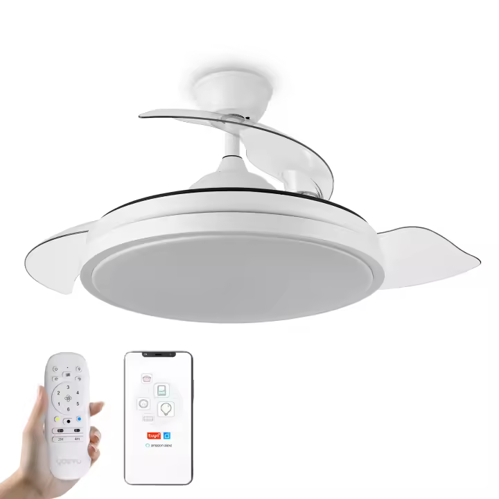 YOEVU EOS - Ventilador de Techo con Luz y Control Remoto | Compatible con Alexa | Luz LED Regulable | Control App/Mando - 1