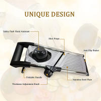 LMETJMA Slicercito Ajustable De Acero Inoxidable Para Verduras Y Frutas Cortador De Pato Patata Tomate Cebolla Zanahoria JT213 - details 1
