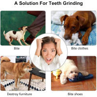Bola De Juguete Para Perros Y Gatos Masticable Y Limpia Los Dientes Bola De Alimento Para Mascotas Material No Tóxico Resistente Al Mordisco - details 1