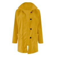 Chaqueta De Lana Para Mujer Con Bolsillos Cuello Lapel Larga Casual Invierno Abrigo Elegante De Color Sólido Talla plus - details 31