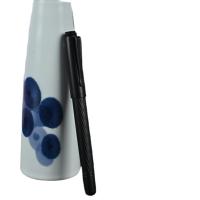 Pluma De Tinta De Acero Titánico Con Nib Negro Samurai Recargable 0.5mm Textura De Árbol Pluma De Escritura Metálica Suministros De Oficina - details 4