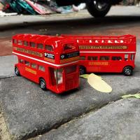 Modelo De Autobús De Doble Piso Británico Y Europeo a Escala 1:64 En Metal Para Niños Juguete De Simulación Con Retroceso Pull Back Decorativo Antiguo - details 3