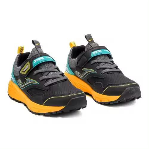 Zapatillas trail velcro JOMA TUNDRA Jr 2501 en negro para los primeros runners. - 1