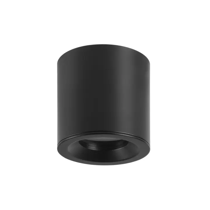FORLIGHT Fab - Foco de Techo de Superfície Tubular de 85mm de Diámetro para Bombilla GU10 en Color Negro - 1