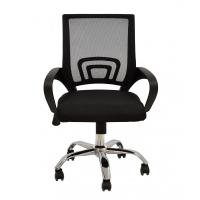 Sillón de oficina FISS NEW (M), negro, gas, basculante, malla y tejido negro. Sillón de oficina, moderno -Armazón de polipropileno con acabado negro -Basculante con regulación de intensidad. -Regulación de altura mediante pistón de gas cromado. - details 1