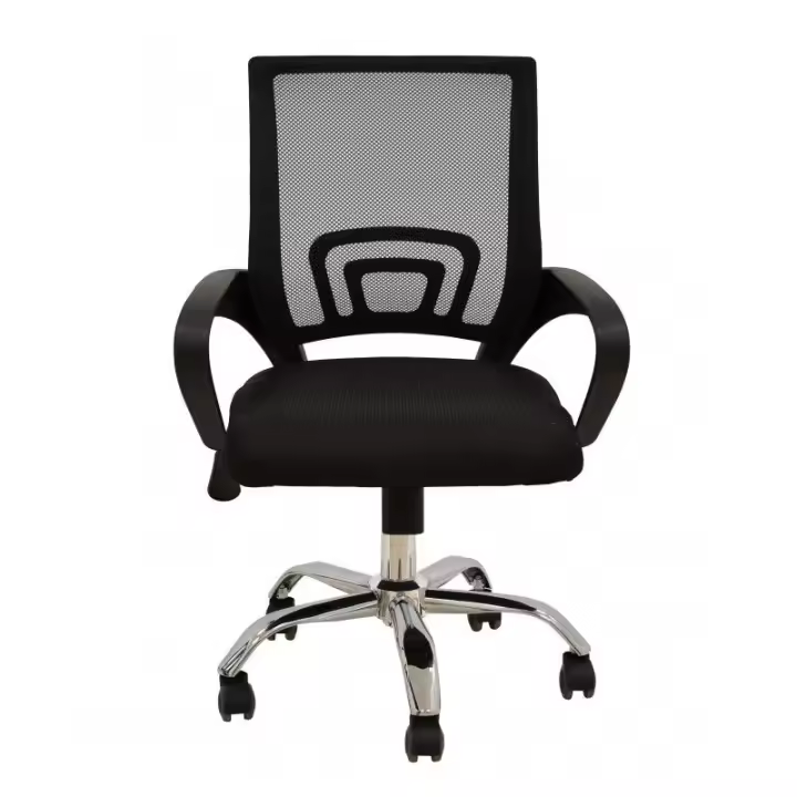 Sillón de oficina FISS NEW (M), negro, gas, basculante, malla y tejido negro. Sillón de oficina, moderno -Armazón de polipropileno con acabado negro -Basculante con regulación de intensidad. -Regulación de altura mediante pistón de gas cromado. - 1