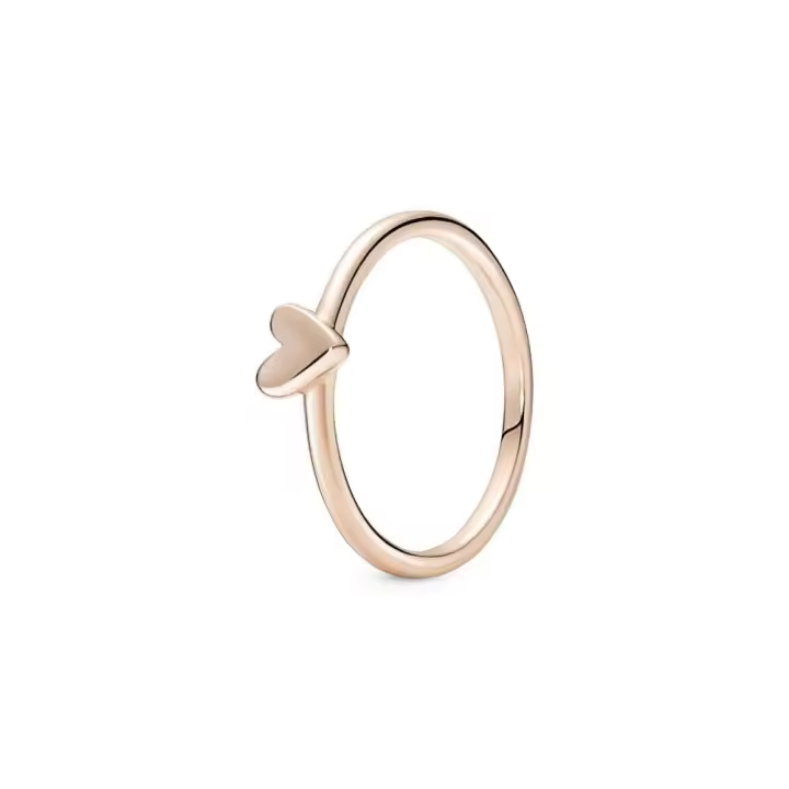 180092C00 - Anillo con un recubrimiento en oro rosa de 14k Corazón A Mano Alzada 180092C00 PANDORA Silver  Anillo Pandora original - 1
