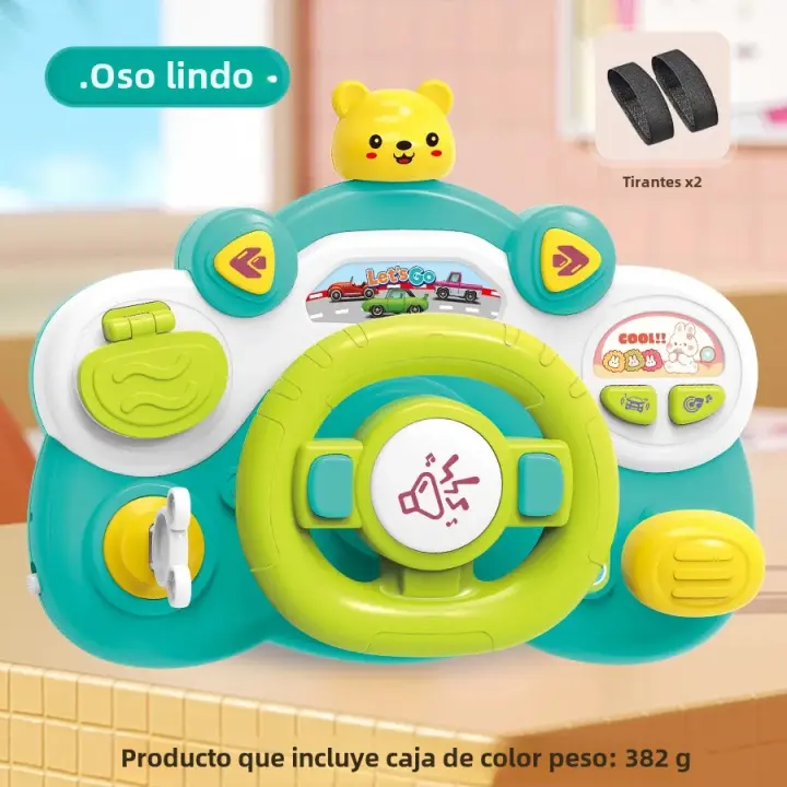 Juguete Educativo Para Niños Simulación De Volante De Coche Multifuncional Con Música Y Puzzle Para Desarrollo Infantil - 1